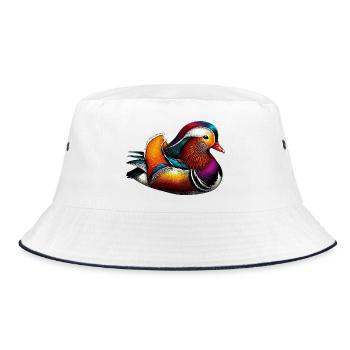 Canard mandarin - Bob - blanc/marine - Devant