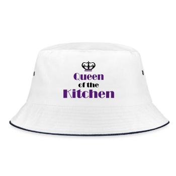 Tablier de cuisine femme - Bob - blanc/marine - Devant
