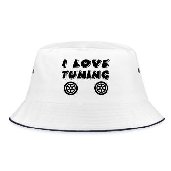 Tuning - Bucket Hat - white/navy - Front