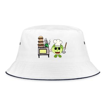 Kohl Küche Kochkunst Hobbykoch Gastgeber Köche - Bucket Hat - Weiß/Navy - Vorne