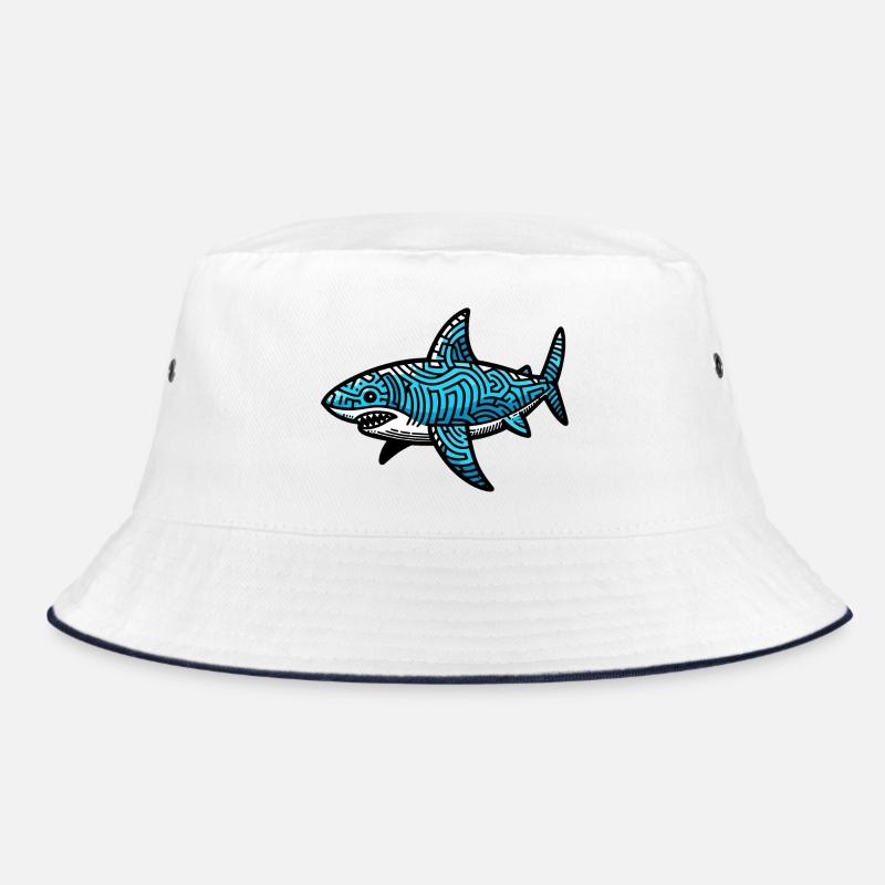 Hai - Bucket Hat - Weiß/Navy