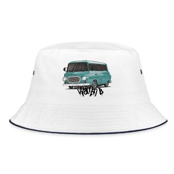 Barkas B1000 // Illustration - Bucket Hat - white/navy - Front