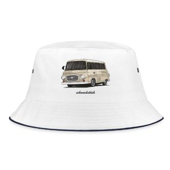 Barkas B1000 // Illustration - Bucket Hat - white/navy - Front
