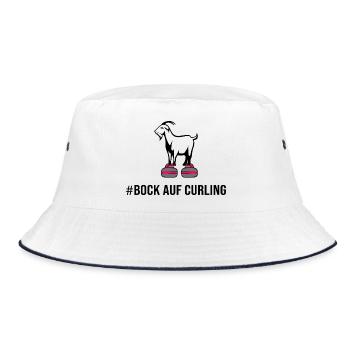 Curling, Curling, Curling, Curlingsport, Curlingsport - Bucket Hat - white/navy - Front