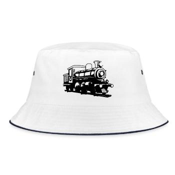 Locomotive - Bucket Hat - white/navy - Front