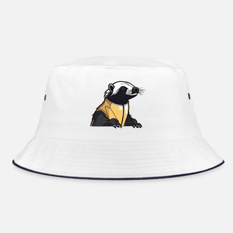 Cute and cool badger Bucket Hat