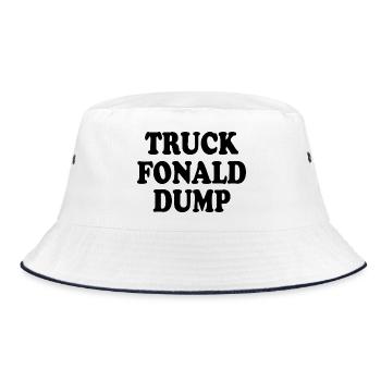 truck fonald dump - Bucket Hat - white/navy - Front