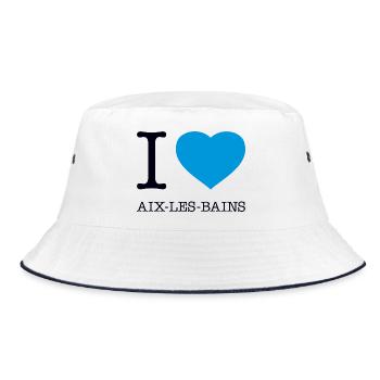 I LOVE AIX-LES-BAINS - Bucket Hat - white/navy - Front