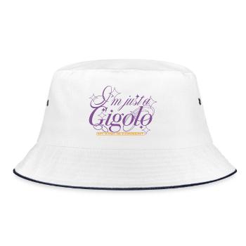 Just a Gigolo – With Consent - Bucket Hat - white/navy - Front