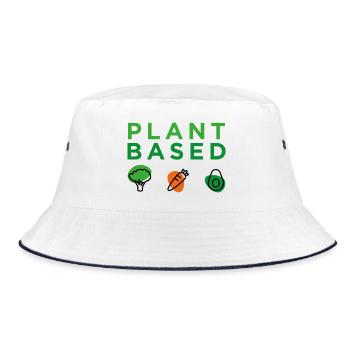 Plant Based - Bucket Hat - white/navy - Front