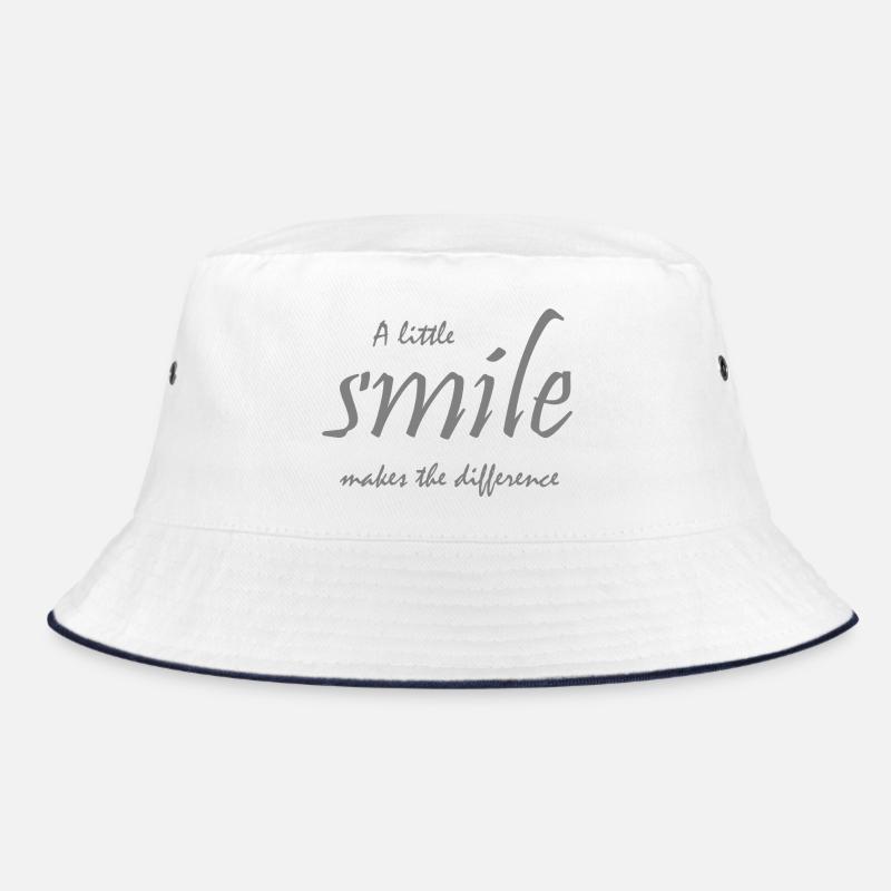 Ein kleines Lächeln macht den Unterschied _ Spruch Bucket Hat