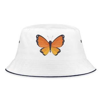 Butterfly - Bucket Hat - white/navy - Front