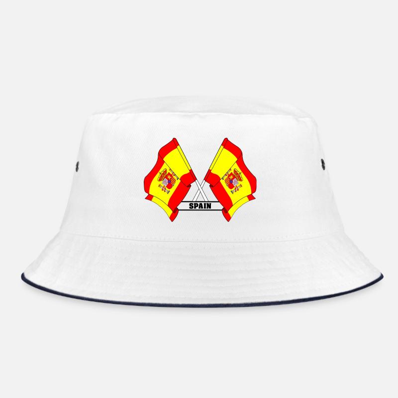 Crossed Spanish flags with SPAIN Bucket Hat