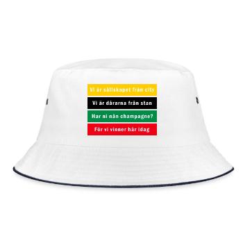 Green-black inferno Best in town - Bucket Hat - white/navy - Front