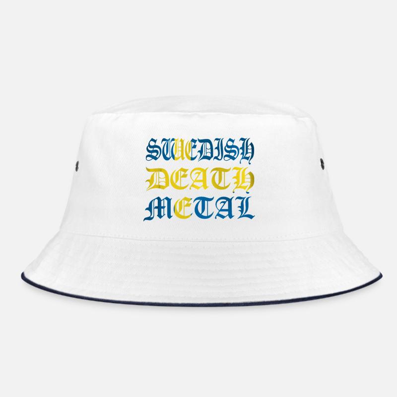 swedish death - Bucket Hat - white/navy