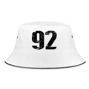 92 Number Jersey - Bucket Hat - white/navy - Front