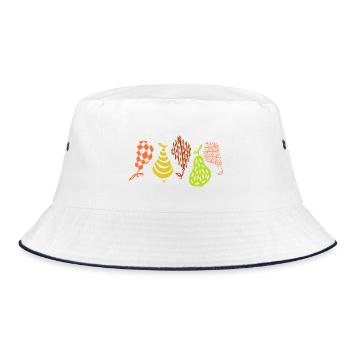 Motifs artistiques de fruits sur les vêtements - Bob - blanc/marine - Devant