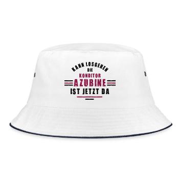 Trainee pastry chef apprenticeship training pastry chef - Bucket Hat - white/navy - Front