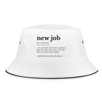 Neue Stellendefinition - Bucket Hat - Weiß/Navy - Vorne