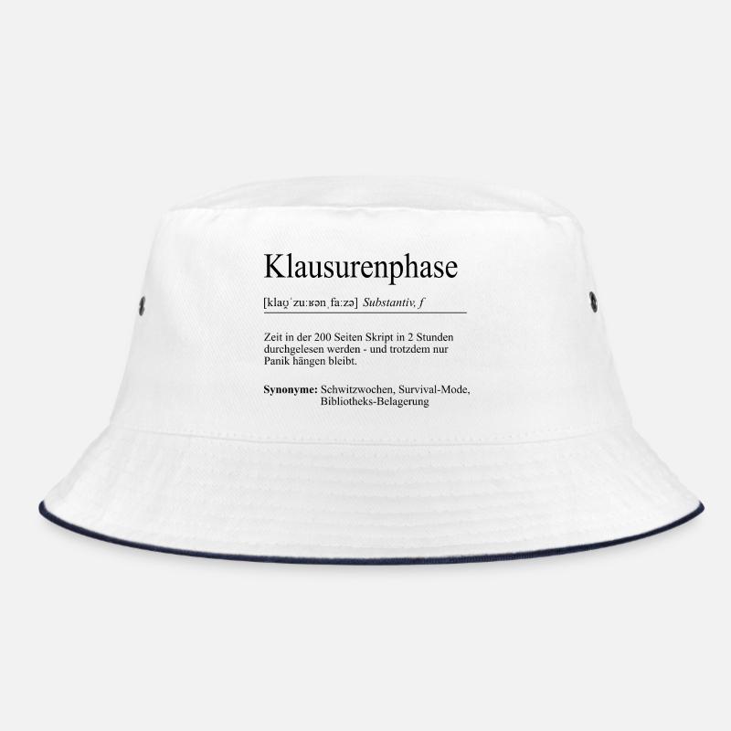 Unispruch "Klausurenphase" Geschenk, Studenten Bucket Hat