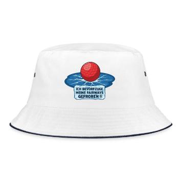 Fairways Frozen - Bucket Hat - white/navy - Front