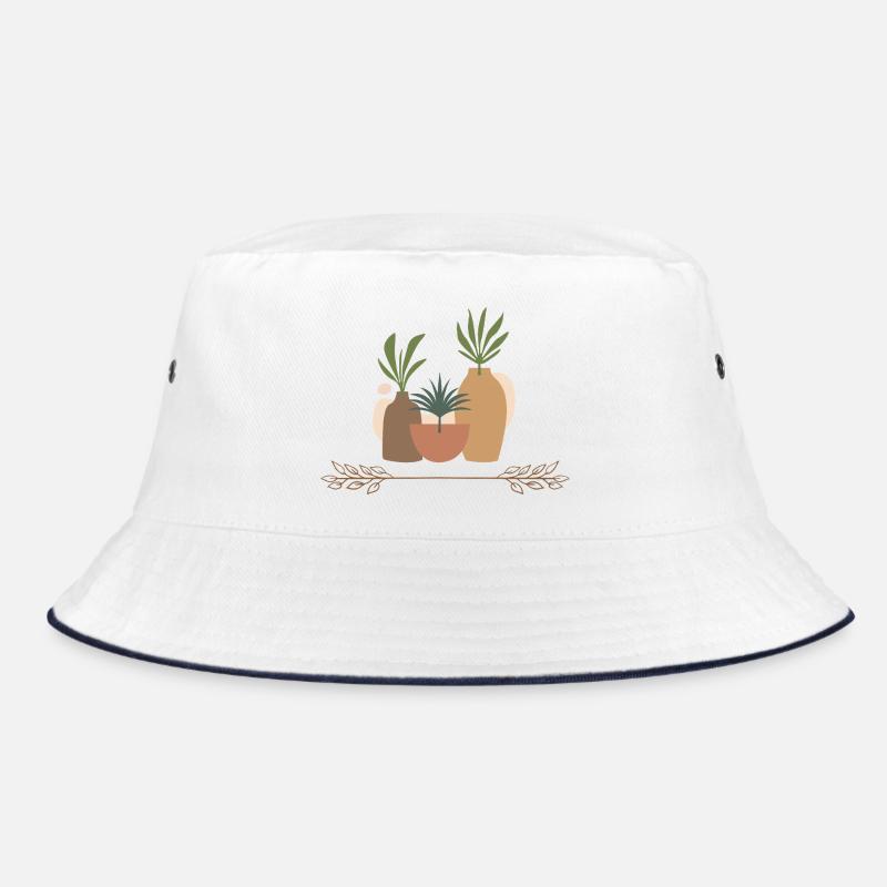 Vase Plants Collage Bucket Hat