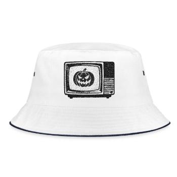 Pumpkin TV - Bucket Hat - white/navy - Front