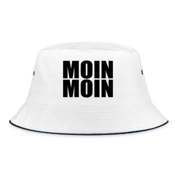 Moin Moin - Bucket Hat - white/navy - Front