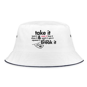 Take it & wear it.. - Bucket Hat - Weiß/Navy - Vorne