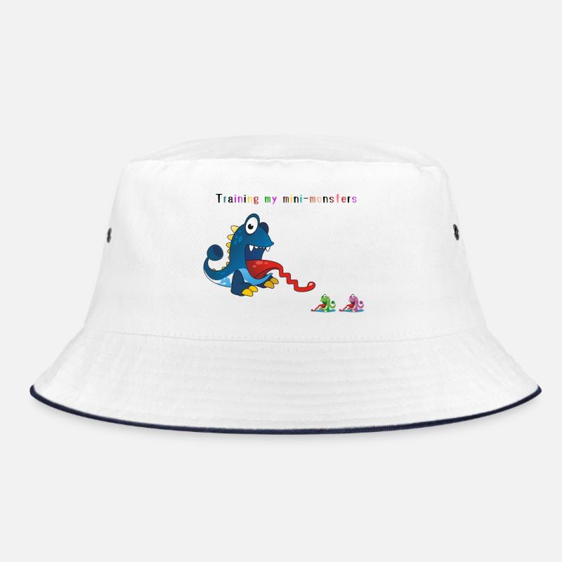 Training My Monsters - Bucket Hat - white/navy