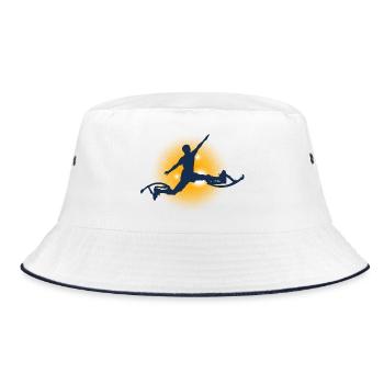 Boking Silhouette - Bucket Hat - white/navy - Front