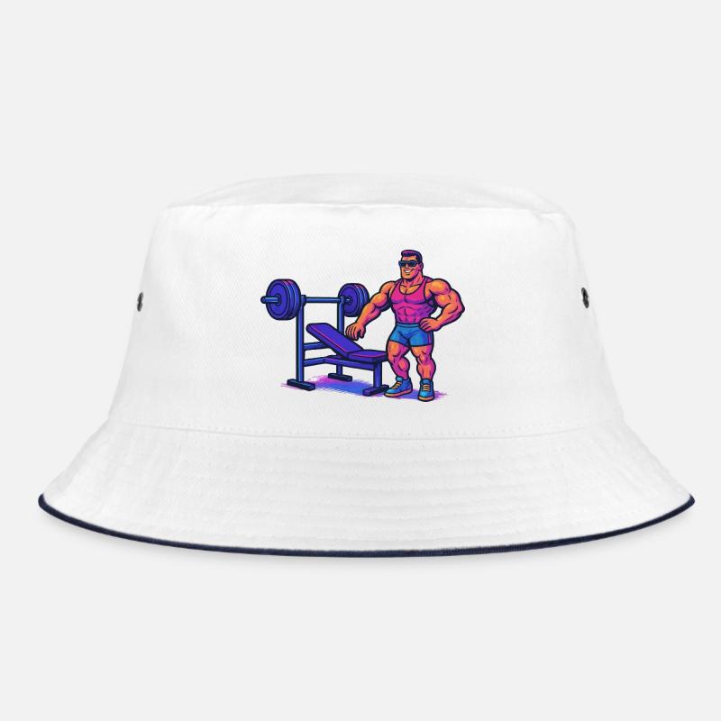 Bodybuilder Gym Comic Bucket Hat
