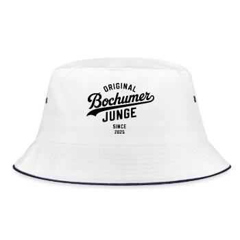 Genuine Bochum Hoodie Bochum Shirt Romper - Bucket Hat - white/navy - Front