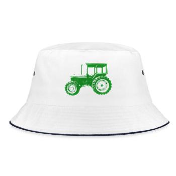 tractor - Bucket Hat - white/navy - Front