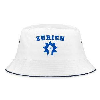 Zürich - Bucket Hat - Weiß/Navy - Vorne
