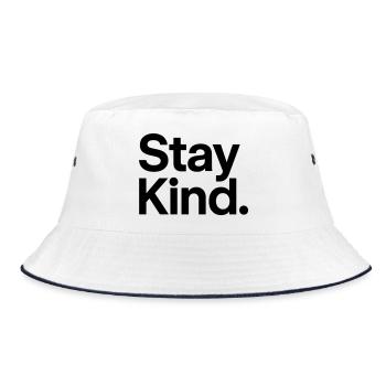 stay child - Bucket Hat - white/navy - Front