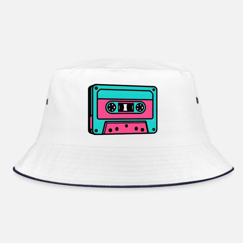 Neon Cassette Popart 80s Bucket Hat