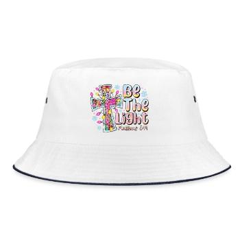 Be The Light Cross Prism - Bucket Hat - white/navy - Front