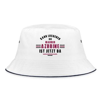 Trainee bricklayer apprenticeship training bricklayer - Bucket Hat - white/navy - Front