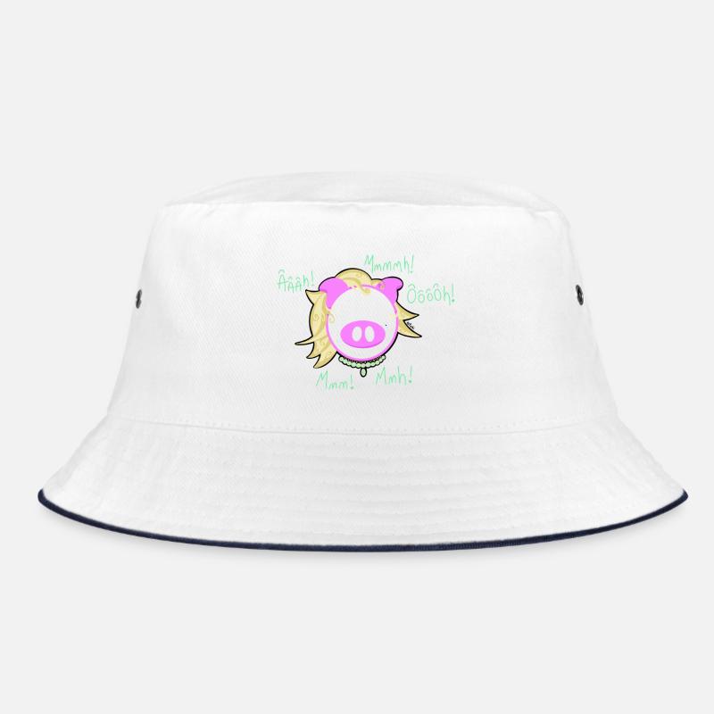 Pig Glam' Explosion - Bucket Hat - white/navy