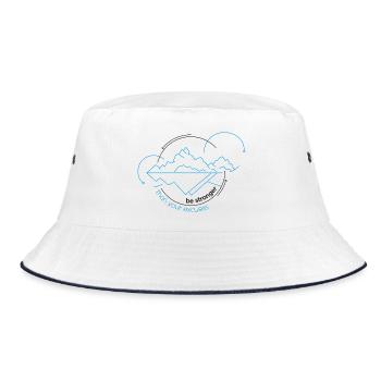 Be stronger than your excuses - Bucket Hat - Weiß/Navy - Vorne