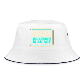 Special Needs School Teacher Special Education Pedagogue - Bucket Hat - white/navy - Front