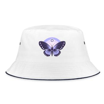 Papillon Lilas mignon - Bob - blanc/marine - Devant