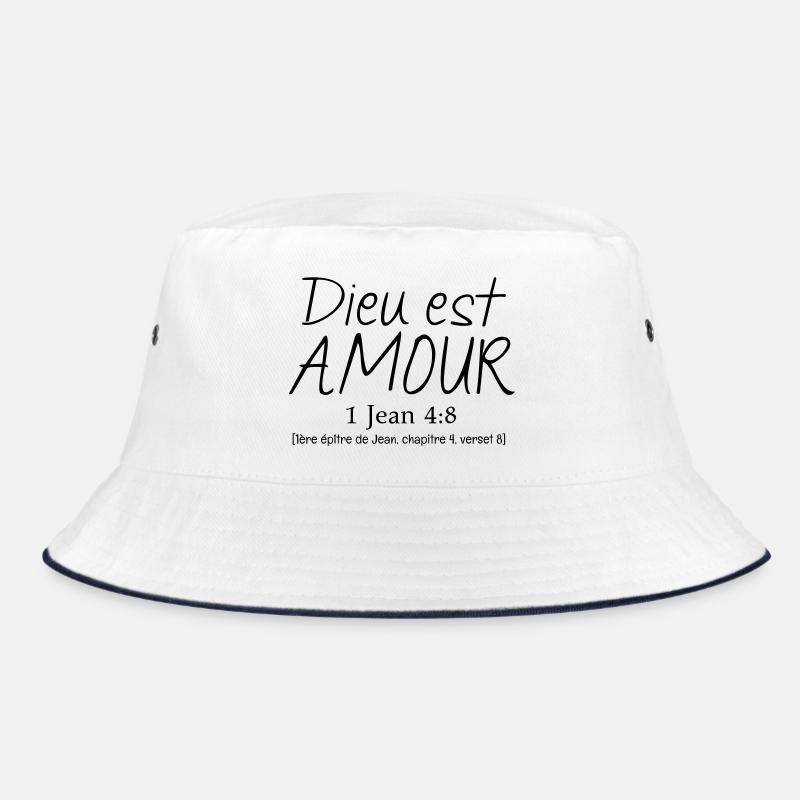 Dieu est amour - Bob - blanc/marine