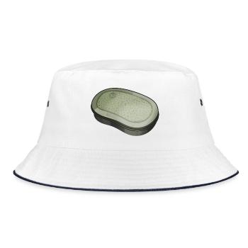 GDR Lunch Box Illustration - Bucket Hat - white/navy - Front