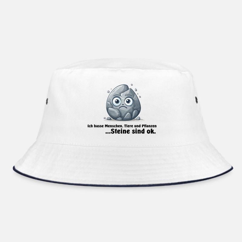 Stein, Ich hasse Menschen, Tiere und Pflanzen... Bucket Hat