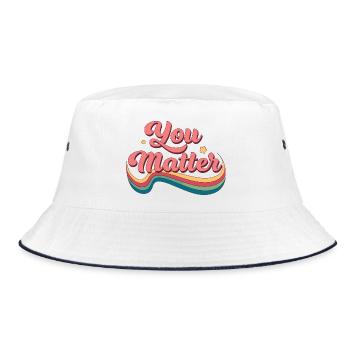 You Always Matter Rainbow - Bucket Hat - white/navy - Front