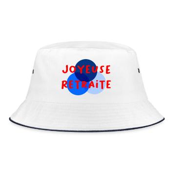 RETRAITE. RETRAITE. RETRAITEE. RETRAITE - Bob - blanc/marine - Devant