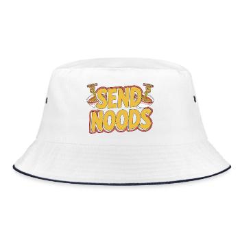 Ramen Send Noods Loves Japanese Food Ramen Chef - Bucket Hat - Weiß/Navy - Vorne