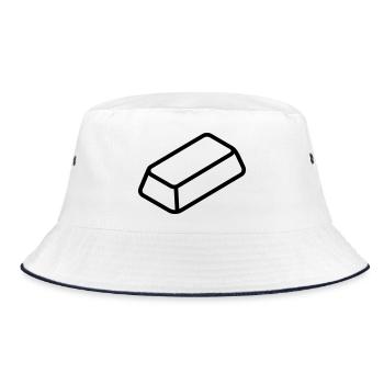 Gold Bar - Bucket Hat - white/navy - Front